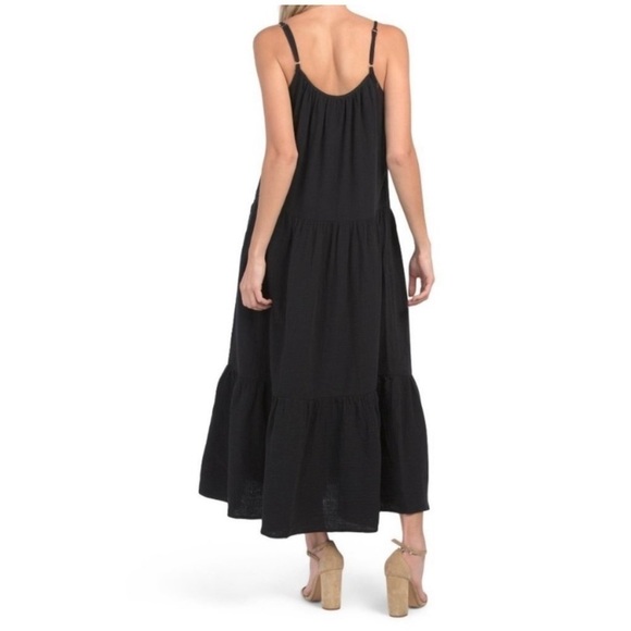 Magaschoni Dresses & Skirts - Magaschoni Black Cotton Gauze Midi Dress NWT size small
